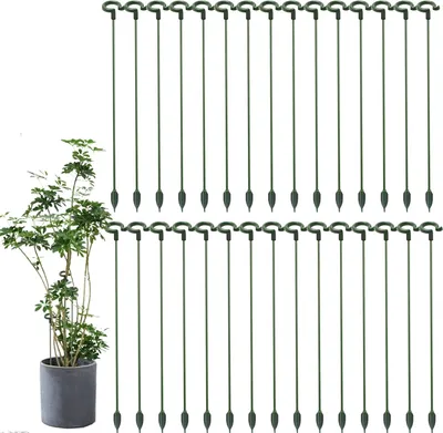 Produktbild von Plantensteunen 27 cm - 30 Stück Orchideenstäbe aus Kunststoff für Zimmerpflanzen