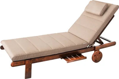 Produktbild von PillowPrim Matrace na zahradní nábytek, pro lehátko, lehátko, balkon, venkovní, potah na lehátko, polštář, pohovka, sedák, béžová, 204x60 cm