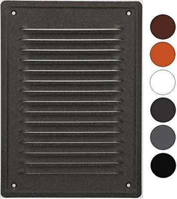 Obrázok produktu pre KOTARBAU® Ventilačná mriežka 230x165 mm Odsávacia mriežka Skrutkovacia lakovaná komínová ventilácia Antracitová sieťka proti hmyzu Odolná voči korózii