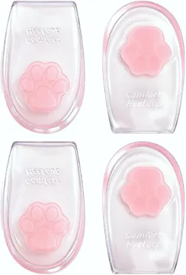 Produktbild von Fersenkissen 4 Stück, Silikon, für Schuhe, Fersensporn, erhöhende Einlegesohlen