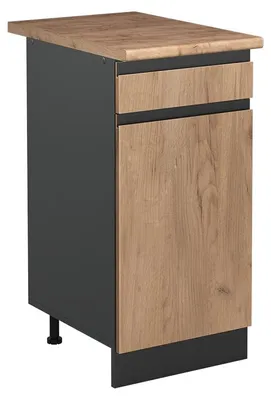 Productafbeelding van Keukenonderkast Vicco R-Line Goudkleurig Eiken/Antraciet 40 cm goudkleurig eiken werkblad, Model 61043