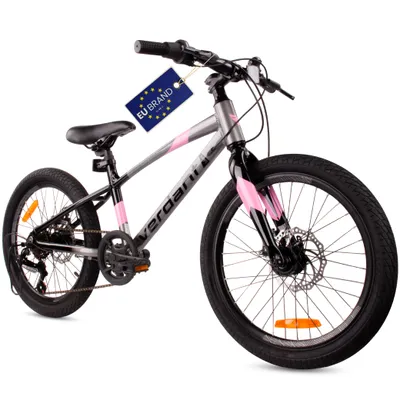 Produktbild von Rower dziecięcy 20 cali dla dziewczynki MTB Shimano 6 biegów lekki aluminiowy Verdant Alder grafitowy różowy