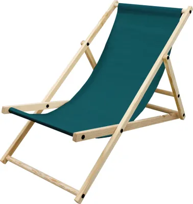 Obrázok produktu pre ECD Nemecko Skladacie lehátko z dreva, tmavozelené, do 120 kg, 3 polohy na ležanie, záhradné lehátko relaxačné lehátko plážové lehátko plážové lehátko kreslo