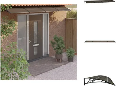 Zdjęcie produktu dla vidaXL Daszek nad drzwi czarny 400x100 cm poliwęglan - Markizy