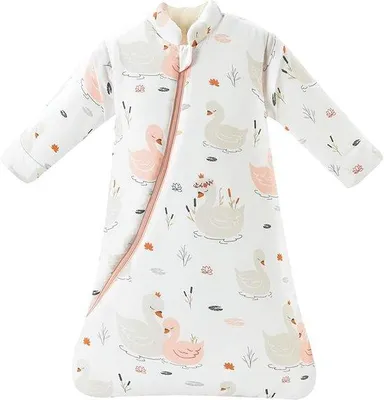 Productafbeelding van Famanu baby slaapzak voor de winter, met afneembare mouwen, warm gevoerd, 3,5 TOG, geschikt voor jongens en meisjes, maat M (75-90 cm)