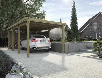 Produktbild von Einzelcarport 617 Gr.2 ohne Dach B x T x H 322 x 612 x 233