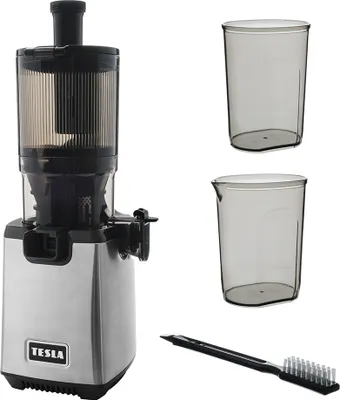 Produktbild von TESLA SlowJuicer SJ770 XXL Deluxe, Schnecken-Entsafter mit niedriger Geschwindigkeit, Leistungsaufnahme 250 W, Edelstahlgehäuse, Rückwärtsgang, großes