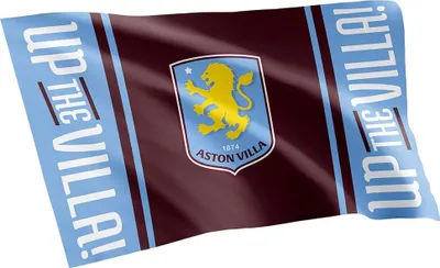 Image de Aston Villa FC - "Up The Villa" Drapeau TA14213 (Taille unique) (Vin rouge/Bleu)