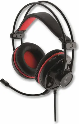 Zdjęcie produktu dla MediaRange MRGS300, Przewodowa, Gaming, 20 - 20000 Hz, 305 g, Zestaw słuchawkowy, Czarny, Czerwony