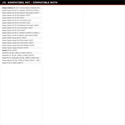 Immagine prodotto di Kit guarnizioni motore CIF per Vespa 50 PK (Smallframe)