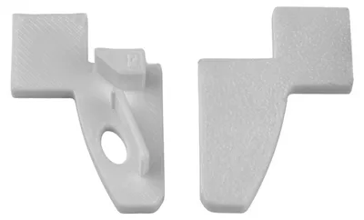 Produktbild von T-40 20° LED Alu Fliesenprofil Treppenprofil Stufen 10mm weiss Endkappe rechts