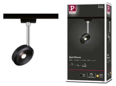Produktbild von Paulmann URail LED-Spot Discus 5W Schwarz matt/Chrom