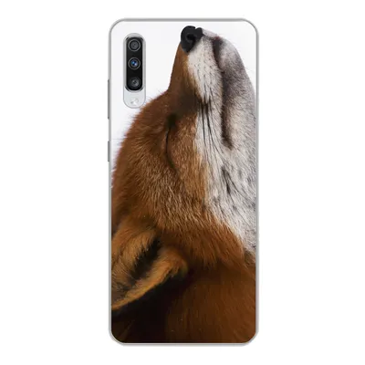 Produktbild von MuchoWow® Handyhülle Schutzhülle Hülle für Samsung Galaxy A70 Fuchs - Nase - Weiß Silikon Softcase Handy Hülle - Schutzhaube
