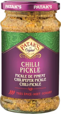 Produktbild von PATAK'S Chili Pickle 183g | 42% Grüne Chilis | SCHARF