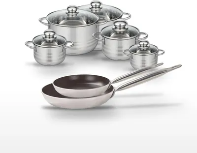 Image de Lot Poêles 28/32 cm & Faitouts 12/14/16/20/24 cm Elo Bistro Line
