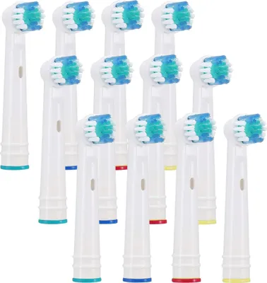 Produktbild von 12 Stück Aufsteckbürsten kompatibel mit Oral-B rotierenden Zahnbürsten Bürstenköpfe Ersatzbürsten