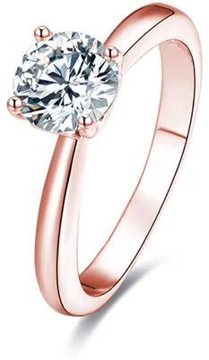 Immagine prodotto di Anello in argento placcato oro rosa con cristalli AGG201, 60 mm