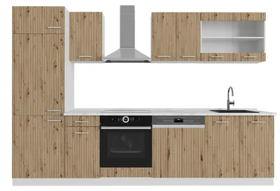 Obrázek produktu pro Kuchyňský kout Vicco R-Line Dub řemeslný/bílý 300 cm s pracovní deskou, Model 48976