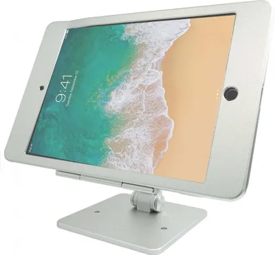 Produktbild von SYSTEM-S Tischständer Halterung abschließbar für iPad Pro 10.5" 2017 iPad Pro 10.5" (2017) iPad Air 3 (2019) in Grau