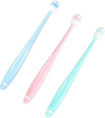 Produktbild von Famanu Set von 3 Zahnbürsten für kleine Haustiere – 360 Grad Silikonbürsten für Katzen und kleine Hunde, reisefreundlich
