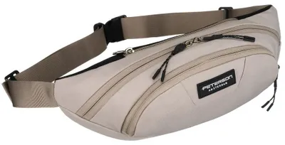 Obrázek produktu pro Peterson jasnoszara saszetka sportowa z poliestru 38 cm regulowany pasek 3 kieszenie