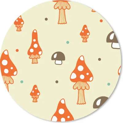 Produktbild von MuchoWow® Mauspad Mousepad Muster - Pilz - Orange 40x40 cm - Mousepads - Maus Mat - Pad - Mausunterlage - Schreibtisch Accessoires