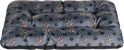 Produktbild von Hundebett Hundekissen Hundematratze Tierbett für Kleine, Mittlere und Grosse Hunde - Wasserdicht, Waschbar - Größe L - Schwarz und Grau - Pfoten