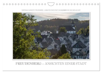 Zdjęcie produktu dla Wzruszające chwile: Freudenberg – widoki miasta. (Kalendarz ścienny 2027, format DIN A4, poziomy), kalendarz miesięczny CALVENDO