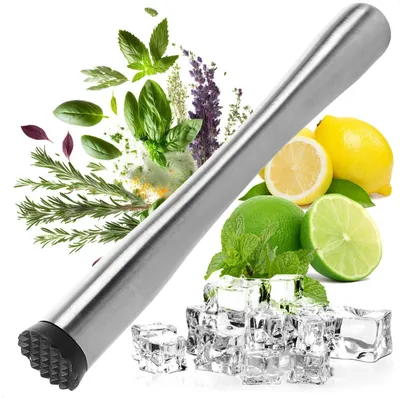 Image de Pilon à cocktail en acier inoxydable et en plastique, 1 pièce, pour la cuisine