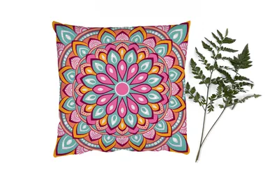 Obrázek produktu pro MuchoWow® Dekorační polštář Polštář na pohovku Dekorační polštář do obývacího pokoje 40x40 Abstraktní - Mandala - Design - Boho