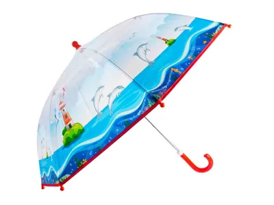 Produktbild von Kinder-Regenschirm transparent Delphin - bb-Klostermann 53117 -