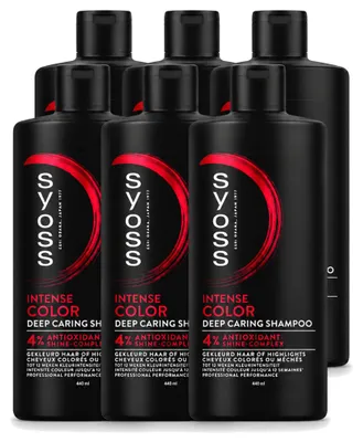 Image de 6 shampooings colorants Syoss pour cheveux colorés - 440 ml - Pack économique - 6 pièces