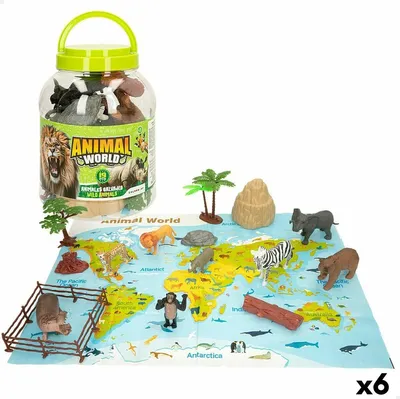 Produktbild von Colorbaby Tierfigurenset 19 Stück Dschungel Kunststoff 14 x 6 x 5 cm (6 Stück)
