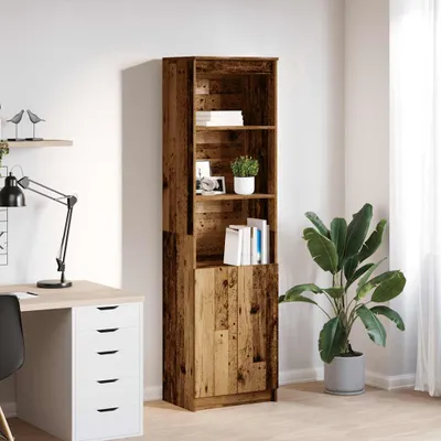 Produktbild von vidaXL Highboard Altholz-Optik 50x35x180 cm Holzwerkstoff