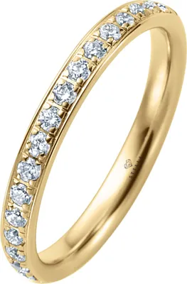 Produktbild von 585er Gelbgold Diamant Memory Ring mit Brillanten 0,35 ct. Memoire Eternity 14K Gr. 54