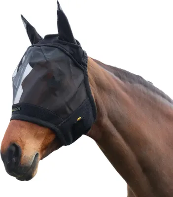 Immagine prodotto di Hy - Maschera antimosche per cavalli con orecchie "Armoured Protect" BZ5906 (XFull) (Nero)