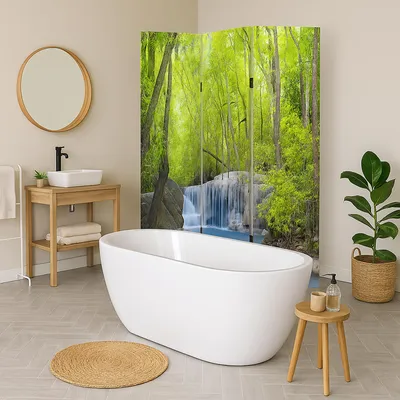 Produktbild von Paravent Wasserfall beidseitig bedruckt 120x170 cm Raumteiler Sichtschutz