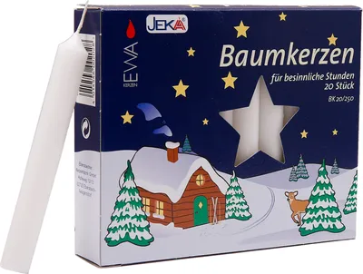 Produktbild von Baumkerzen 20er weiß Baum Kerze