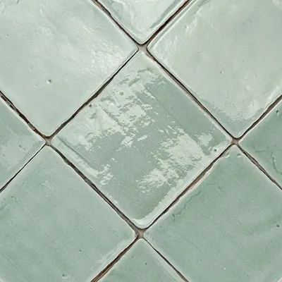Produktbild von Vitri Quadratische Fliese aus glasierter Terrakotta, Meerblau, 10x10 cm
