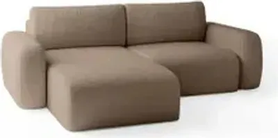 Produktbild von FEDVE Ecksofa Varde MINI L Form Universell Sofa Schlaffunktion Bettkästen Sofagarnitur Brown (Anthology 04)
