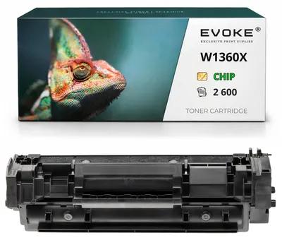 Immagine prodotto di Cartucce compatibili Evoke per stampante HP W1360X 136X, colore nero, resa di 2600 pagine, compatibili con i modelli LJ M211d, M236dw, M211dw, M236sdw