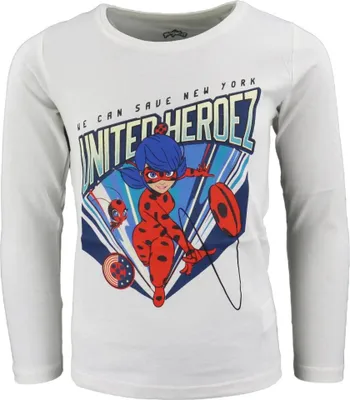 Produktbild von Miraculous Ladybug Tikki Langarmshirt – Weiß / 122