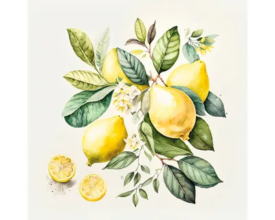Produktbild von Glasbild Lemons I GLA2688 50x50 cm