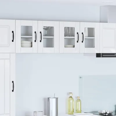 Produktbild von vidaXL Wandglas-Schrank PORTO Hochglanz Weiß 60 x 31 x 40 cm