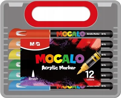 Immagine prodotto di Set di pennarelli acrilici a pennello Mocalo 12 colori M&G