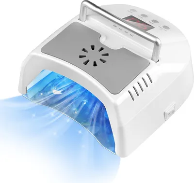 Produktbild von 60W UV-LED Nageltrockner kabellos mit Ventilator & Traggriff, wiederaufladbar – perfekt für Gel-Nägel