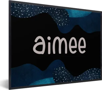Produktbild von MuchoWow® Gerahmtes Poster Aimee - Pastell - Mädchen 80x60 cm - Poster mit Schwarzem Bilderrahmen Wandposter Rahmen Foto Bilder - Schwarzem - Mit Gestell