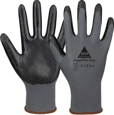 Produktbild von Hase Sicherheitshandschuhe Superflex Grip Größe 8, Polyester/Nitril 10 Stk