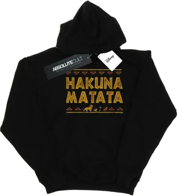 Immagine prodotto di Disney - Felpa con cappuccio "Il Re Leone Hakuna Matata" da uomo BI13018 (M) (Nero)