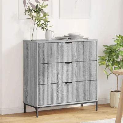 Produktbild von vidaXL Sideboard Sonoma-Grau 79,5 x 33 x 82 cm Holzwerkstoff